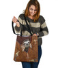 Personalized Customized Love Sloth 3D Printed Leather Pattern Tote Bag