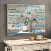 I Can Only Imagine Blue Butterfly Wall Art Poster