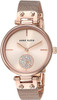 Anne Klein Women's Swarovski Crystal Accented Mesh Bracelet Gold-Tone Watch