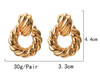 Claudette Gold Metal Drop Earrings