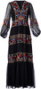 BCBGMAXAZRIA Women's Floral Embroidered Maxi Dress