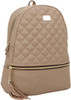 Copi Women's Simple Design Fashion Quilted Casual Backpacks Black