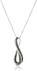 Sterling Silver Black and White Diamond Infinity Pendant Necklace (1/3 cttw), 18" Sterling Silver Black and White Diamond Infinity Pendant Necklace (1/3 cttw), 18"