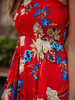 Print Spaghetti Strap Irregular Maxi Dress