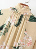 Floral Print Long Sleeve Loose Mini Dress