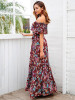 Floral Print Off Shoulder Beach Maxi Dress Floral Print Off Shoulder Beach Maxi Dress