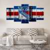 New York Rangers Rough Look Canvas