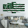 Michigan State Spartans Football American Flag Canvas