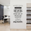 Wall Decals Quotes Work Hard Vinyl Wall Sticker Letras Decorativas Office Home Decoration Wall Art Wall Stickers Size 100x56cm