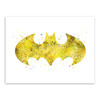 Original Watercolor Batman Logo Movie Anime Art Print Poster Abstract Wall Picture Canvas Painting No Frame Kids Room Home Decor