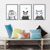 Triptych Black White Kawaii Animals Panda Cat A4 Art Prints Poster Nursery Wall Picture Canvas Painting Kids Room Decor No Frame Triptych Black White Kawaii Animals Panda Cat A4 Art Prints Poster Nursery Wall Picture Canvas Painting Kids Room Decor No Frame