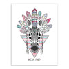 Indian Animals Head Hippie Fashion Deer Horse Zebra A4 Large Art Print Poster Wall Pictures Canvas Painting No Framed Home Decor