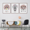 Indian Animals Head Hippie Fashion Deer Horse Zebra A4 Large Art Print Poster Wall Pictures Canvas Painting No Framed Home Decor