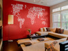 Words World map  wall decor Vinyl