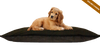 Black Cushion Dog Bed Fibre+Foam Filled Removable Fleece Cover