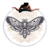 White Death Moth Round Beach Towel