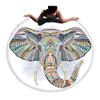 Color Elephant Round Beach Towel