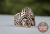 Viking Helmet Ring IV - Bronze
