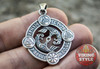 Huginn & Muninn Pendant - Norse Symbols, 925 Silver