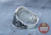 Vegvísir Ring - Wolf, 925 Silver