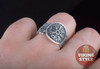 Vegvísir Ring - Wolf, 925 Silver