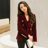 Velvet Double Breasted Blazer