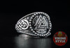Valknut Ring II - Endless Knot, 925 Silver