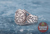 Vegvísir Ring - Endless Knot, 925 Silver