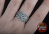 Jörmungandr Ring - Oak Leaves, 925 Silver