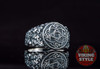 Jörmungandr Ring - Oak Leaves, 925 Silver