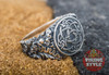 Jörmungandr Ring - Oak Leaves, 925 Silver