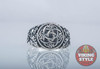 Jörmungandr Ring - Oak Leaves, 925 Silver