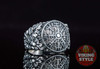 Vegvísir Ring - Oak Leaves, 925 Silver