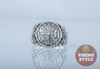Vegvísir Ring - Oak Leaves, 925 Silver
