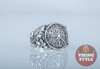 Vegvísir Ring - Oak Leaves, 925 Silver