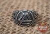 Valknut Ring II - Oak Leaves, 925 Silver