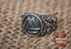 Valknut Ring II - Oak Leaves, 925 Silver