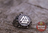Valknut Ring - Oak Leaves, 925 Silver