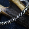Large Silver Viking Wolf Bracelet