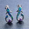 Cute Dolphin Fire Opal Necklace & Earrings Trendy Jewelry Set Cute Dolphin Fire Opal Necklace & Earrings Trendy Jewelry Set