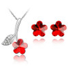Austrian Crystal Flower Necklace & Earrings Fashion Jewelry Set Austrian Crystal Flower Necklace & Earrings Fashion Jewelry Set