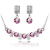 Austrian Crystal and Cubic Zirconia Necklace & Earrings Fashion Jewelry Set Austrian Crystal and Cubic Zirconia Necklace & Earrings Fashion Jewelry Set
