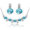 Austrian Crystal and Cubic Zirconia Necklace & Earrings Fashion Jewelry Set Austrian Crystal and Cubic Zirconia Necklace & Earrings Fashion Jewelry Set