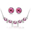 Austrian Crystal and Cubic Zirconia Necklace & Earrings Fashion Jewelry Set Austrian Crystal and Cubic Zirconia Necklace & Earrings Fashion Jewelry Set