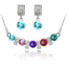 Austrian Crystal and Cubic Zirconia Necklace & Earrings Fashion Jewelry Set Austrian Crystal and Cubic Zirconia Necklace & Earrings Fashion Jewelry Set