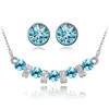 Austrian Crystal and Cubic Zirconia Necklace & Earrings Fashion Jewelry Set Austrian Crystal and Cubic Zirconia Necklace & Earrings Fashion Jewelry Set