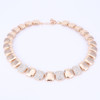 Gold-Plated Crystal Square Necklace, Bracelet, Earrings & Ring Wedding Jewelry Set