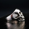 Gothic Silver Skull with Domineering Teeth 925 Sterling Silver Vintage Punk Rock Ring Gothic Silver Skull with Domineering Teeth 925 Sterling Silver Vintage Punk Rock Ring