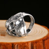 Gothic Skull Aviator Glasses 925 Sterling Silver Vintage Punk Biker Ring Gothic Skull Aviator Glasses 925 Sterling Silver Vintage Punk Biker Ring
