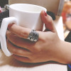 Intertwine 925 Sterling Silver Adjustable Vintage Punk Rock Ring Intertwine 925 Sterling Silver Adjustable Vintage Punk Rock Ring